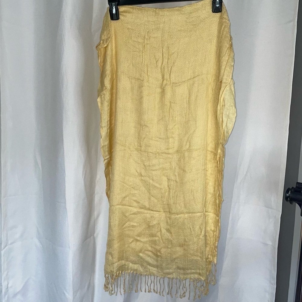 Isa & Stef Inc Scarf Shaw Fringe Tassel Hem Sheer Light Weight
